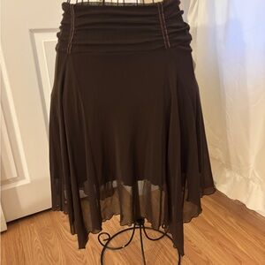 Portmans Chocolate High-Low Skirt